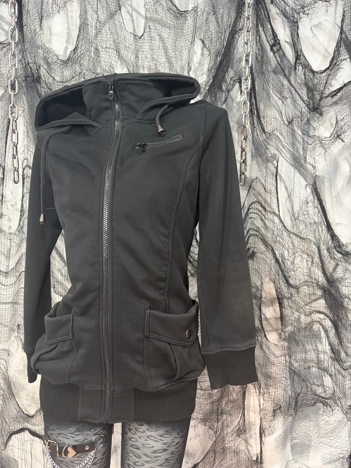 00's Gothic high neck Hoodie Zip up 상품이미지6