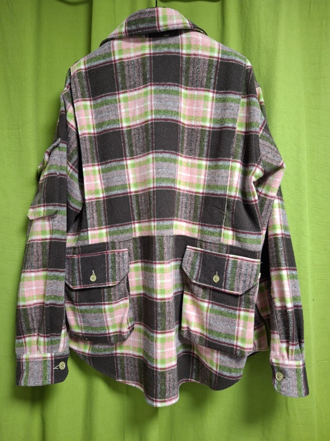 [L] 엔지니어드가먼츠 익스플로러 셔츠 자켓 브라운/핑크 엔가 상품이미지5