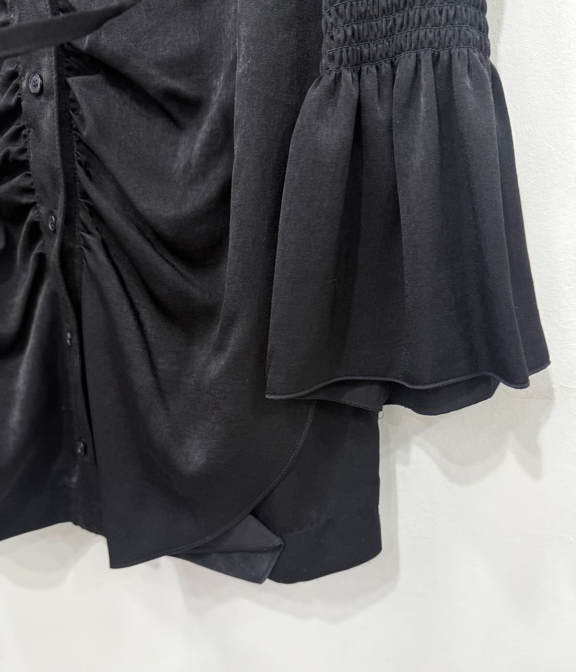 쥴리앤칼라 셔링 블랙 원피스 S 상품이미지5