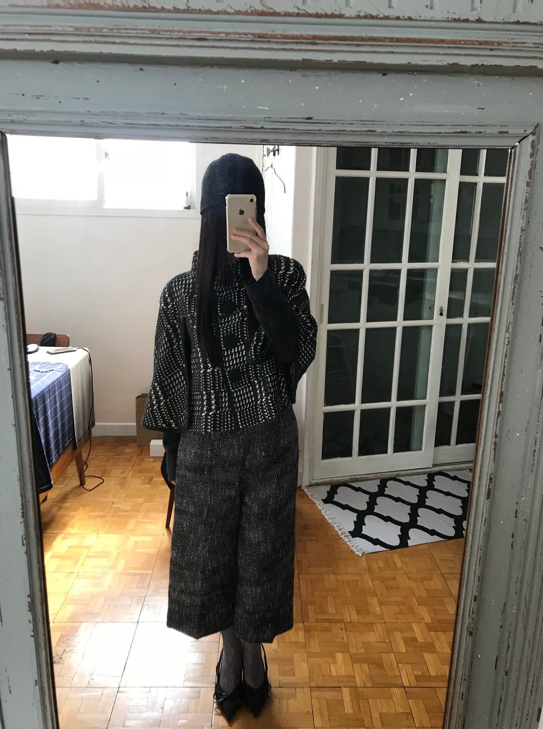 vintage pattern wool cape jacket 상품이미지6