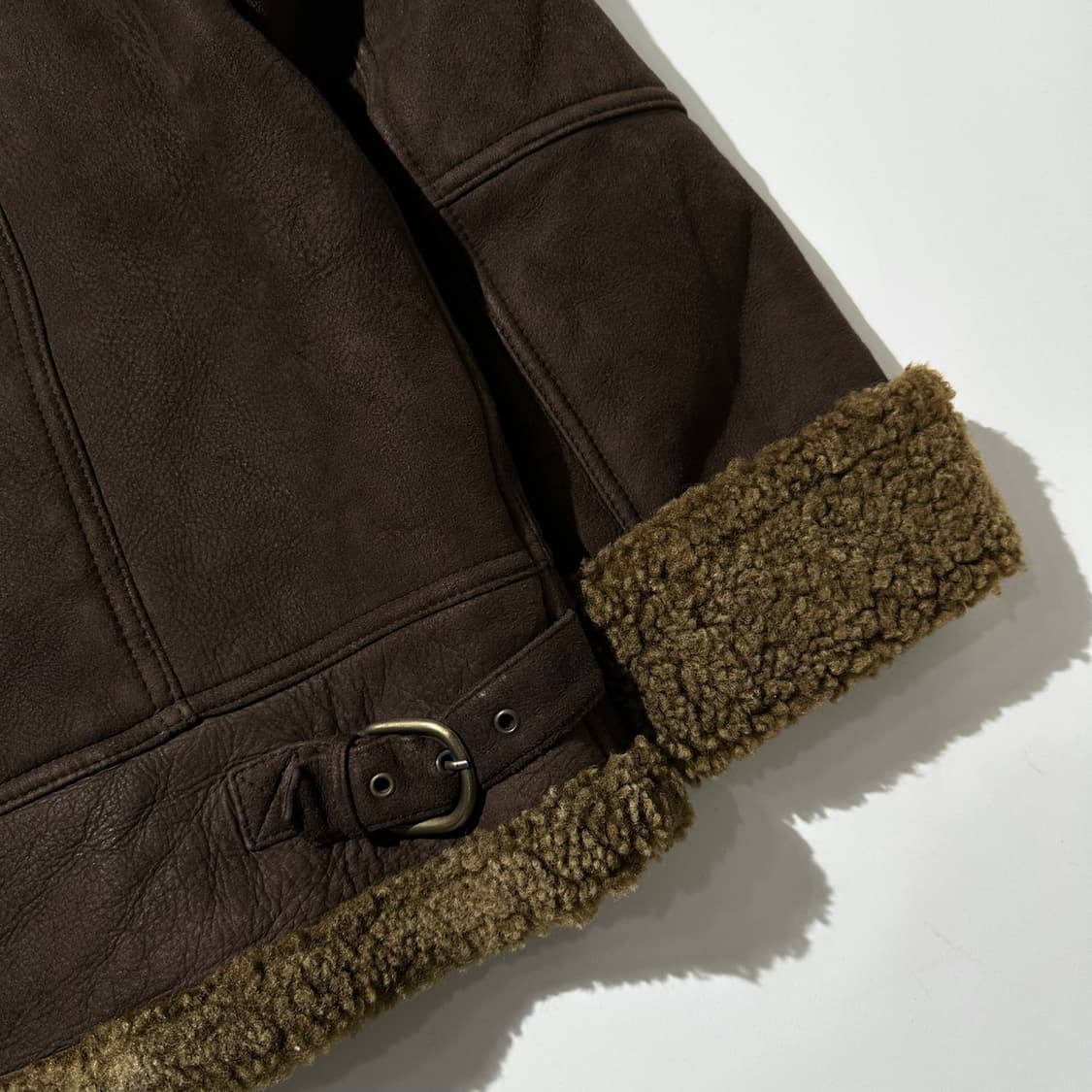 램스킨 시어링 싱글 무스탕 자켓 상품이미지4