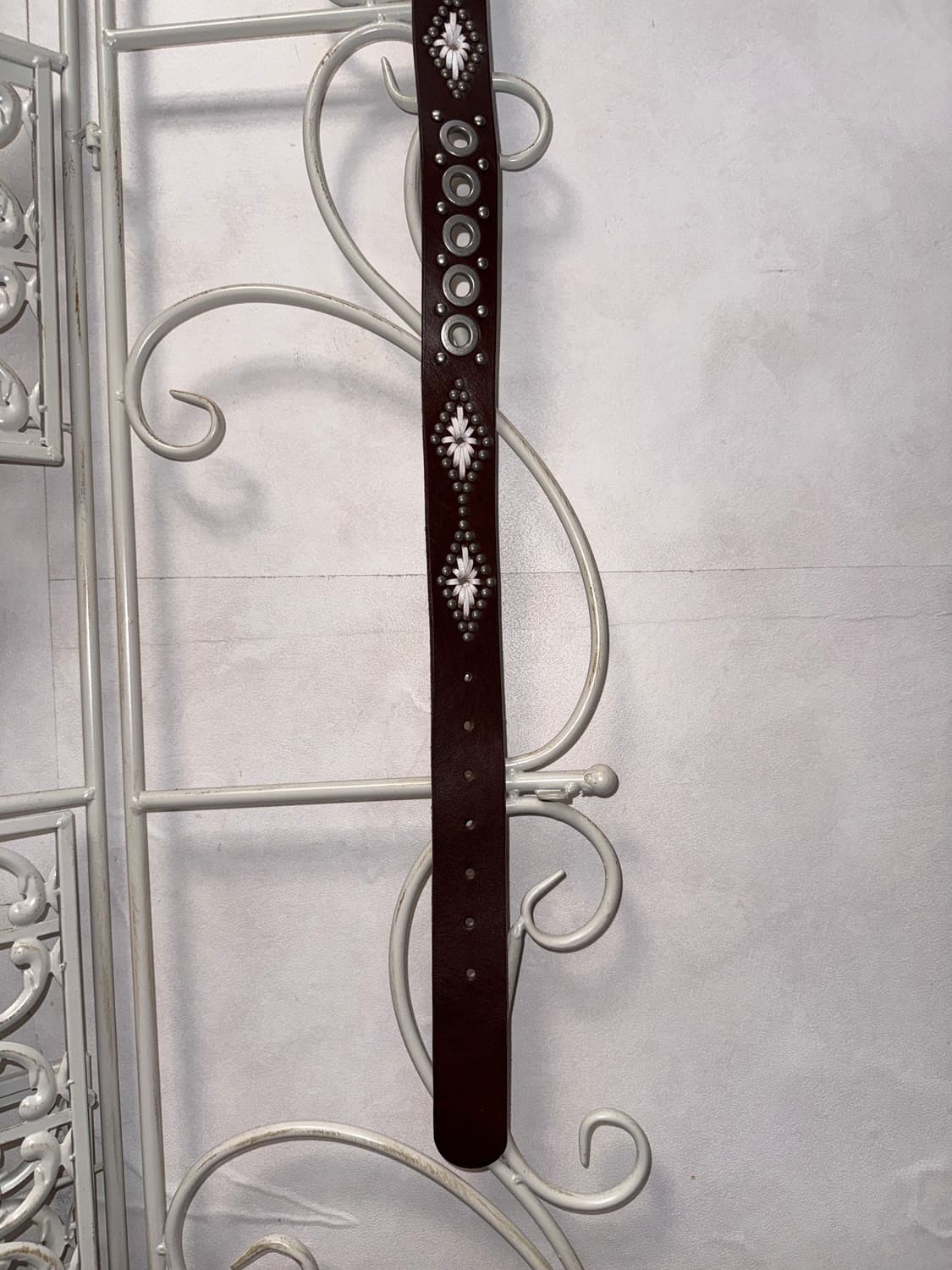 Pink brown western stud punching belt 상품이미지6