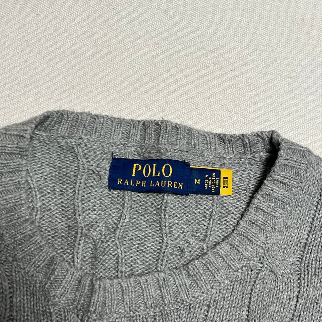 M 폴로랄프로렌 그레이 케이블 니트 상품이미지4