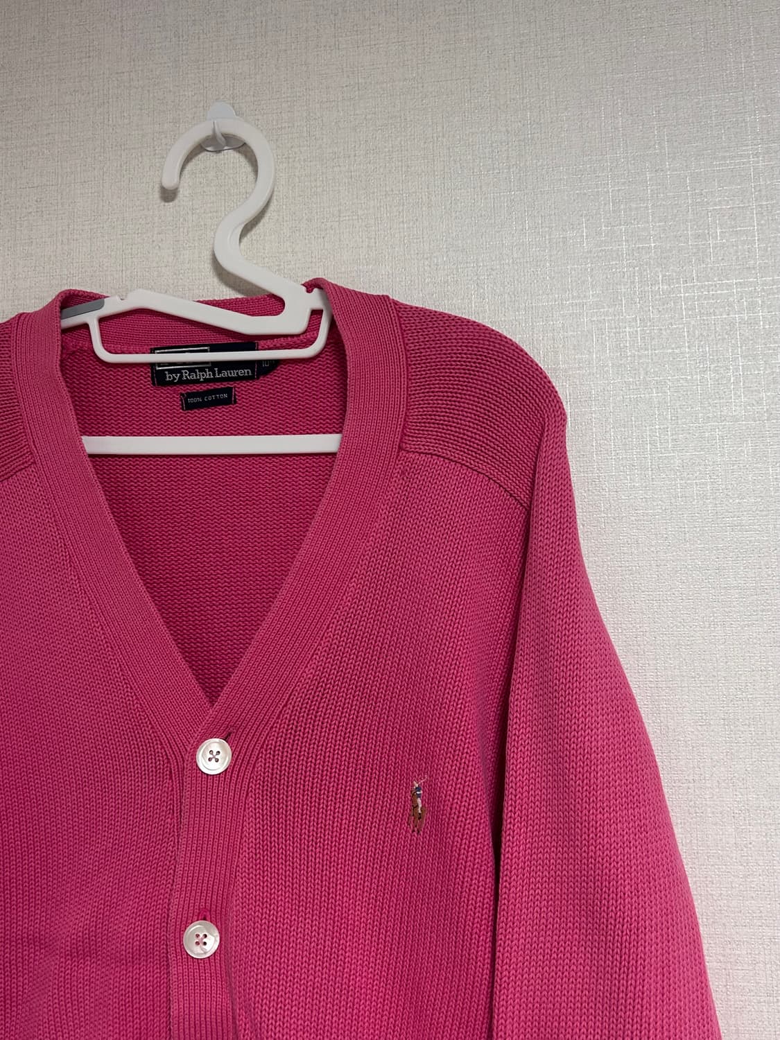 폴로 랄프로렌 오버핏 포켓 니트 가디건 핑크 100 L  상품이미지5