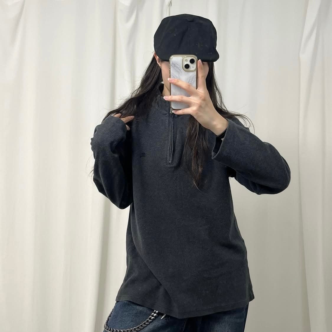 Burberry charcoal half zip-up knit 상품이미지1