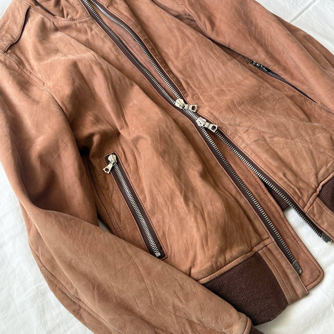  ▫️Ships Jet Blue Leather Jacket 상품이미지8