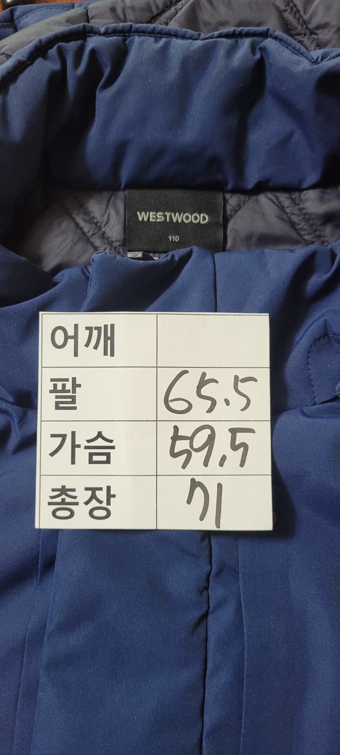 👔남성110사이즈👔웨스트우드 패딩 점퍼  다크블루 상품이미지10