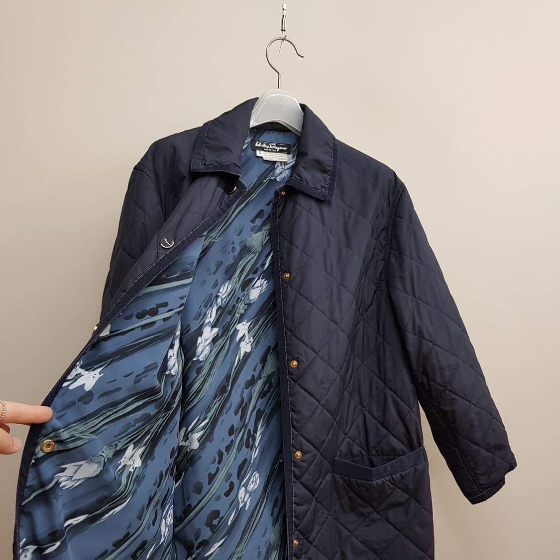살바토레 페라가모 플로럴 안감 퀼팅 코트 S사이즈 상품이미지6