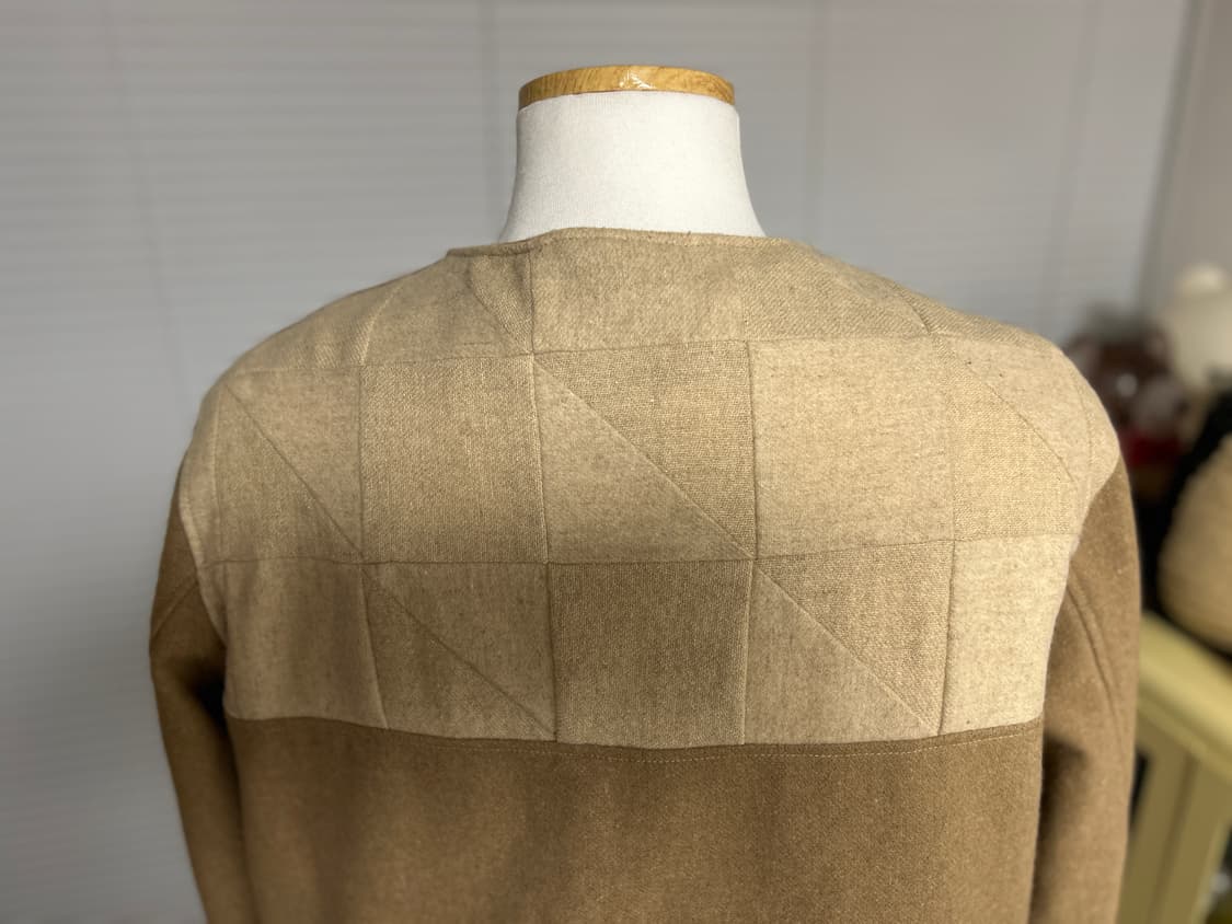 칠드런 오브 더 디스코댄스 기하학패치워크 울 블루종 2 상품이미지5