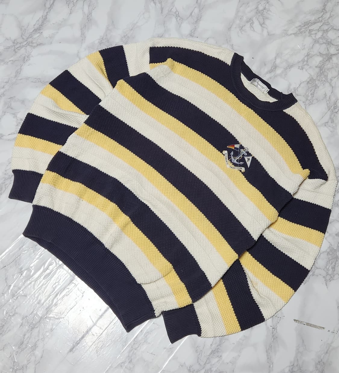 XL 버버리 90S 단가라 오버핏 니트 상품이미지3