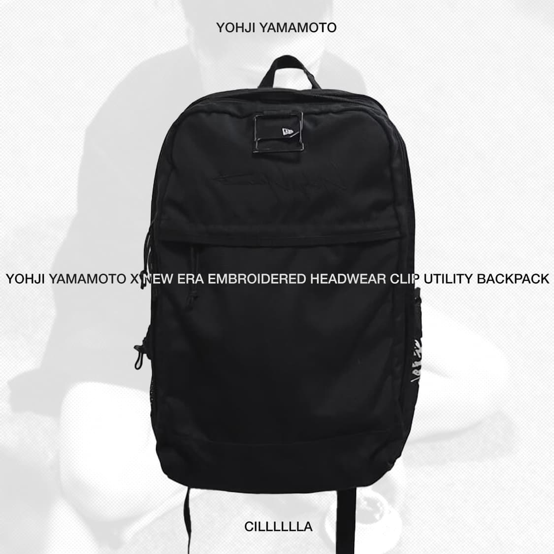 요지야마모토 x 뉴에라 엠브로이더리 헤드웨어 클립 유틸리티 백팩 상품이미지1