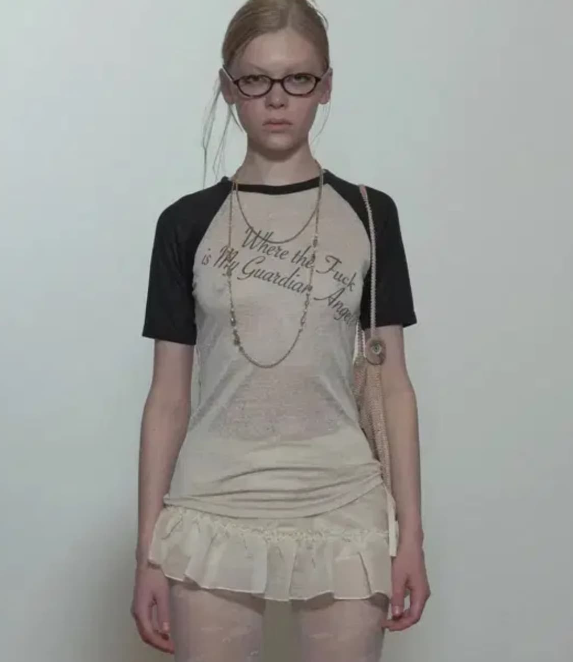 스컬프터 Missing Angel Linen Like Tee 윈터티 블랙 상품이미지1