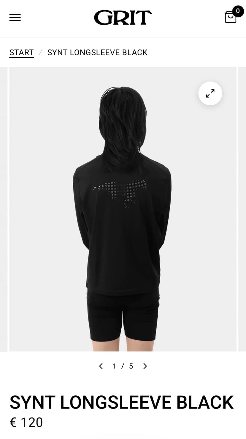 (grit) synt long sleeve black (L) 상품이미지2