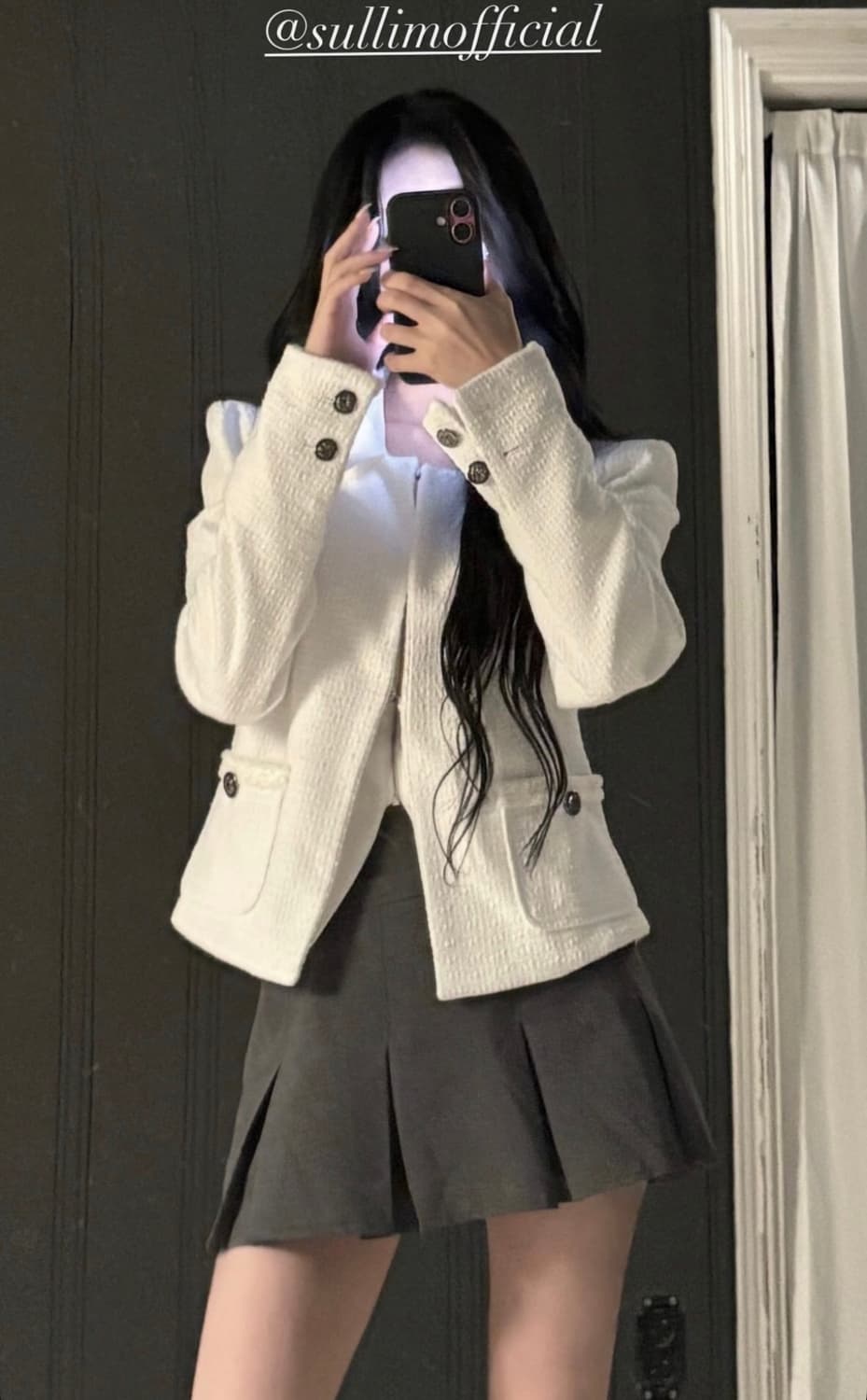 설림 트위드자켓 화이트  상품이미지2