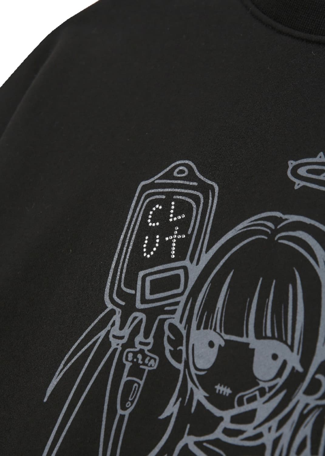 클럿스튜디오  Angel of the Rose 맨투맨 블랙 상품이미지5