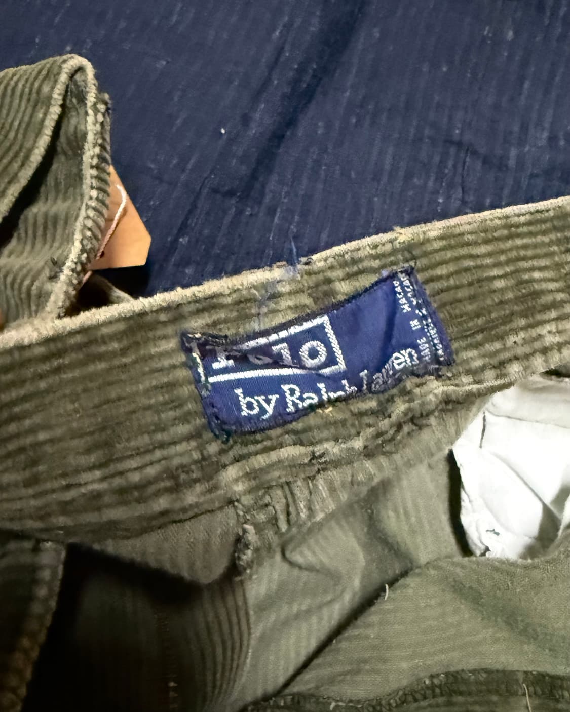 90‘s 폴로 랄프로렌 투턱 코듀로이 팬츠 34 [올리브그린] 상품이미지4