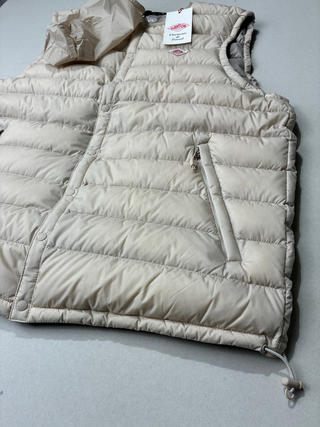 DANTON 단톤 이너 다운 크루넥 베스트 오이스터 화이트 XL사이즈 상품이미지3