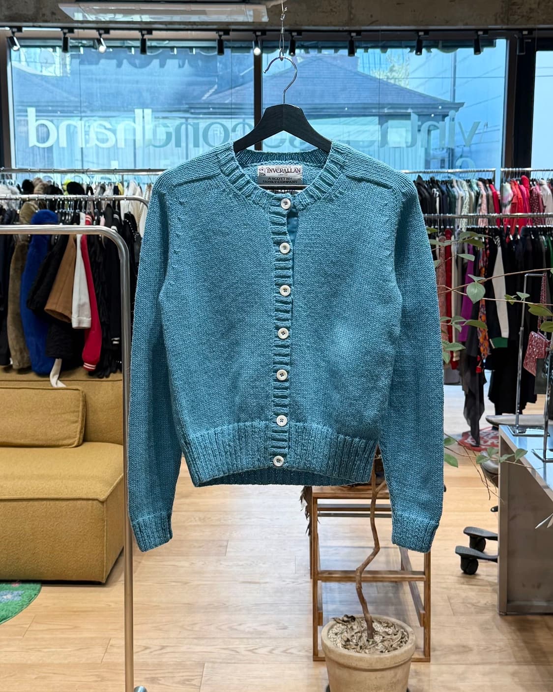 인버알란 얼바닉 블루 라운드 가디건  상품이미지1