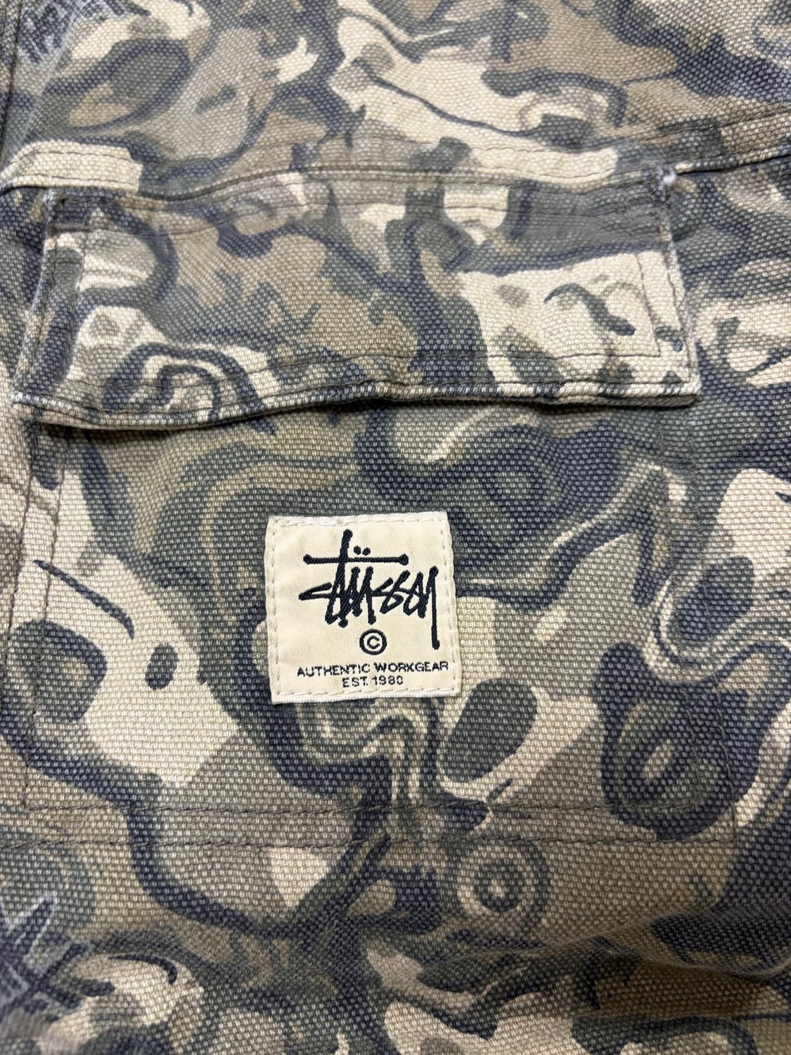 스투시 캔버스 워시드 샵 자켓 (베일카모) 상품이미지3