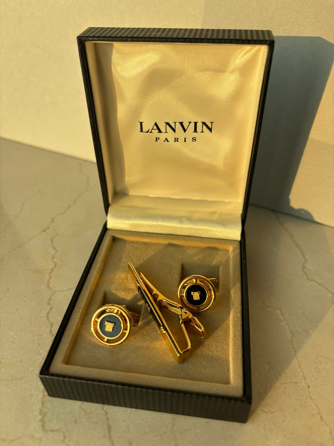 빈티지 Lanvin 랑방 커프스 링크 + 타이핀 세트 상품이미지1