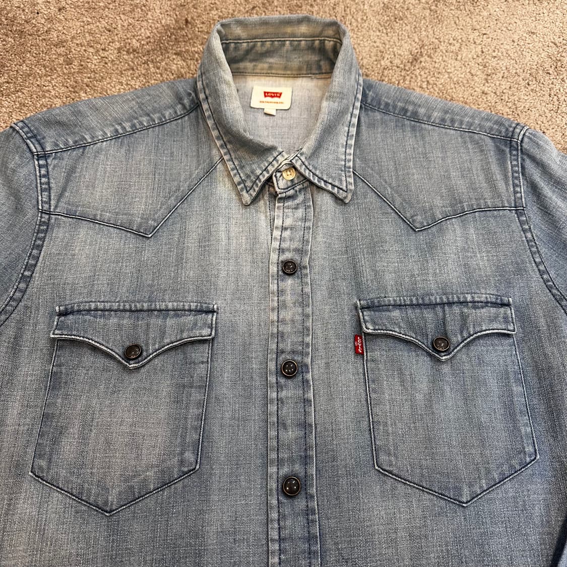 리바이스 라이트 데님 웨스턴 셔츠M 상품이미지5
