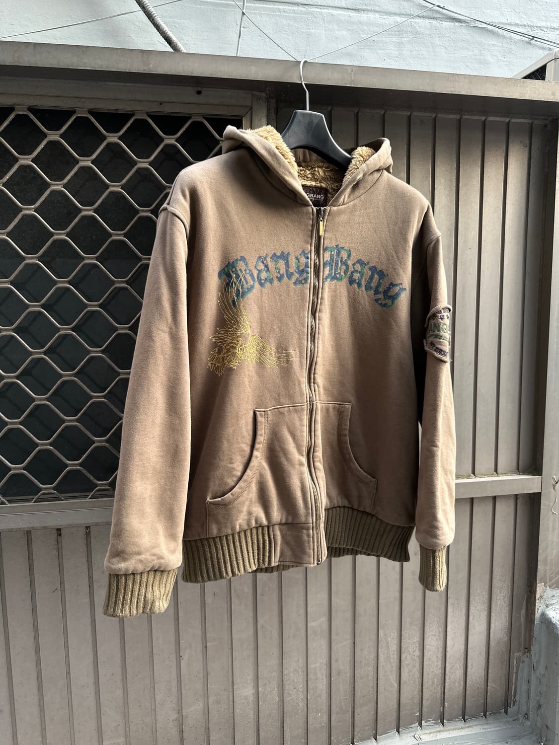 BANG BANG gothic eagle printing fur hood 상품이미지2