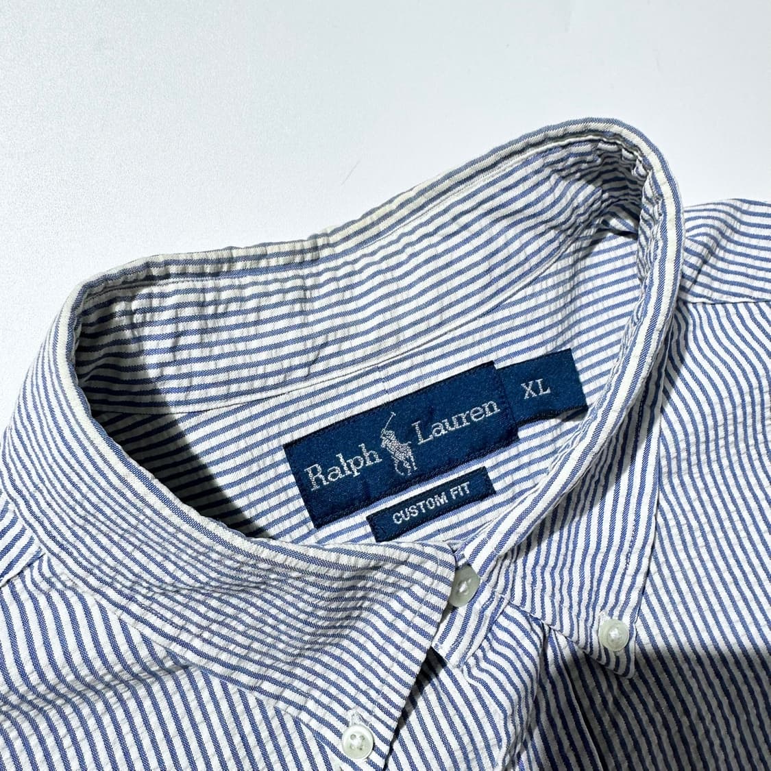 폴로 랄프로렌 시어서커 스트라이프 반팔 셔츠 상품이미지4