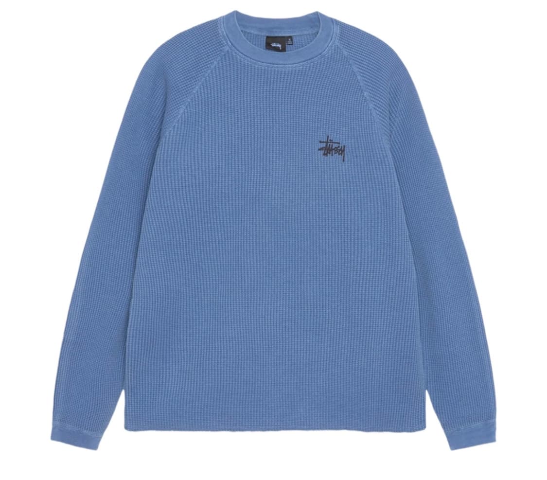 스투시 래글런 써멀 롱슬리브 크루 블루 상품이미지2
