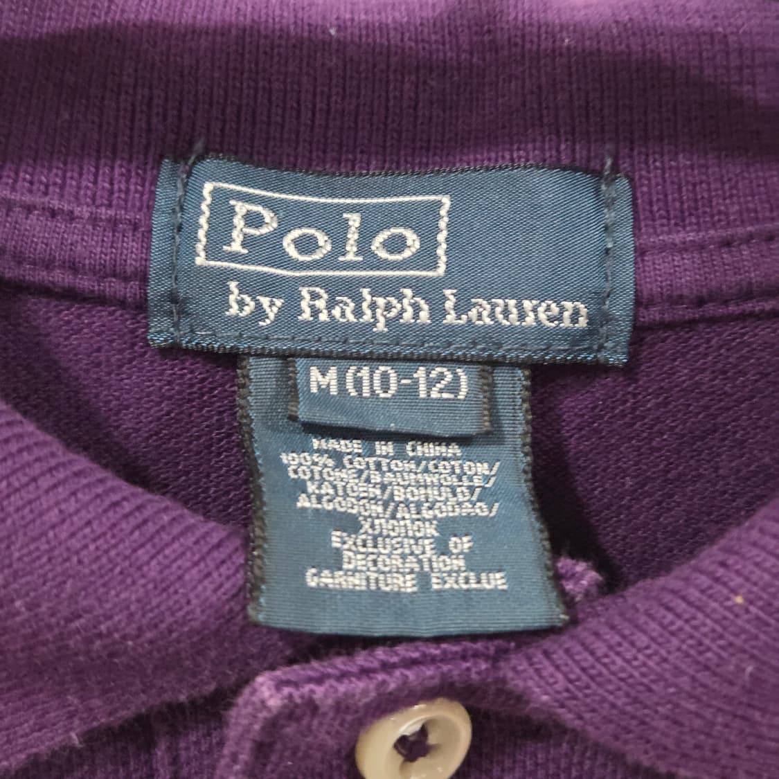 폴로랄프로렌 키즈 피케 카라 롱슬리브 M/10/12  상품이미지3