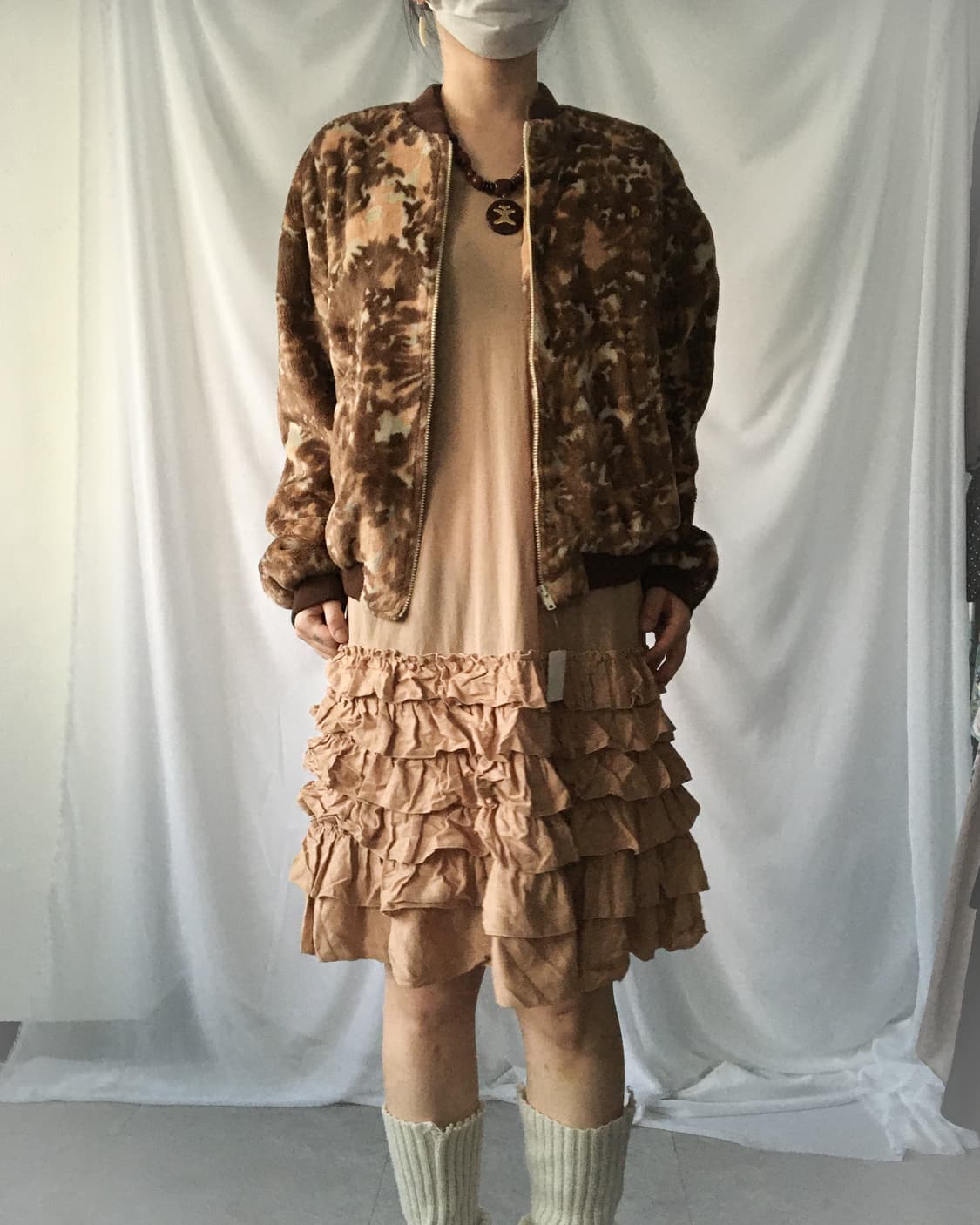 Pattern fleece zip up 상품이미지5