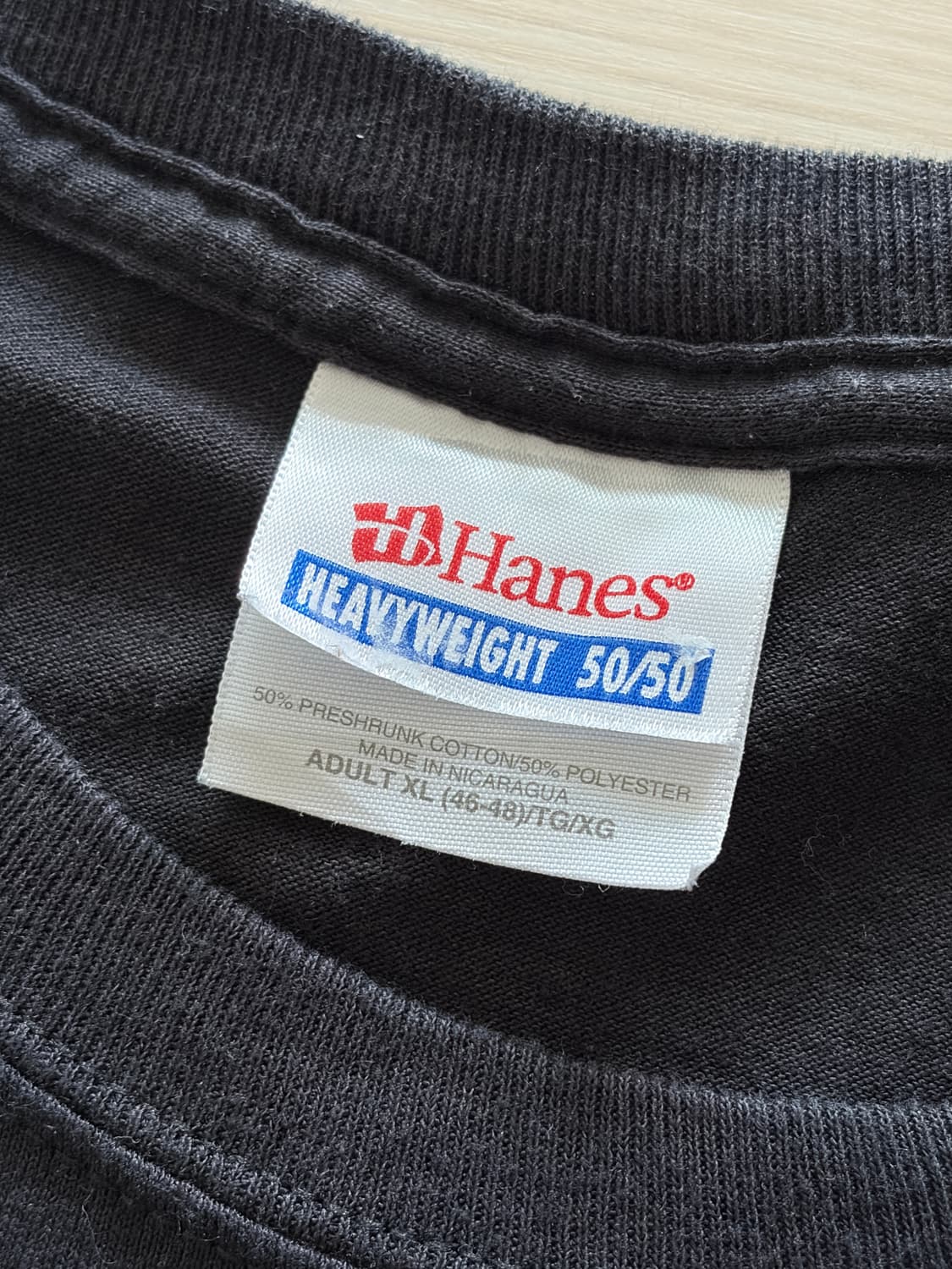 Hanes 헤비웨이트 레이싱 50 50 반팔티 XL (100-105) 상품이미지5