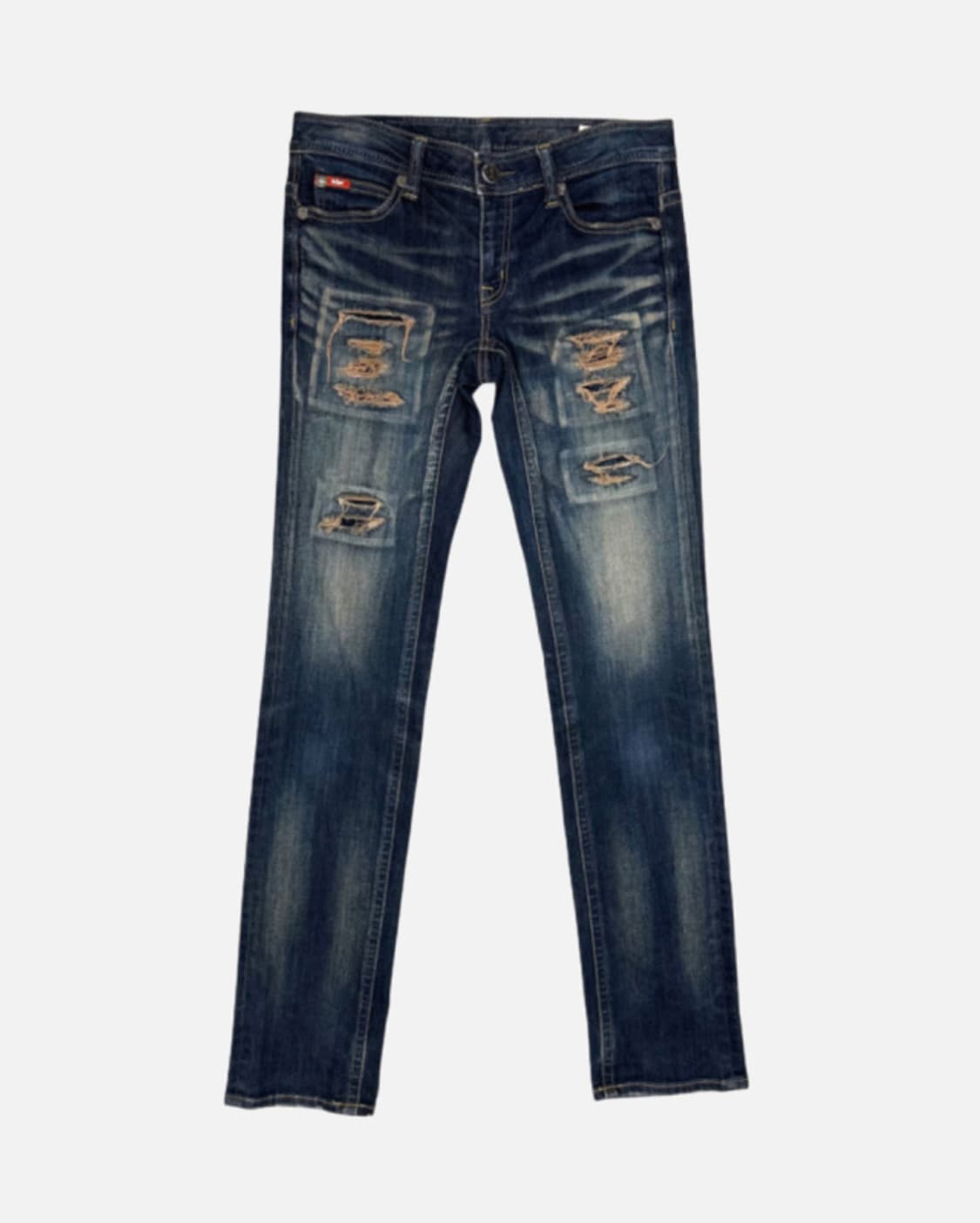 square damage low-rise fade jean 상품이미지1