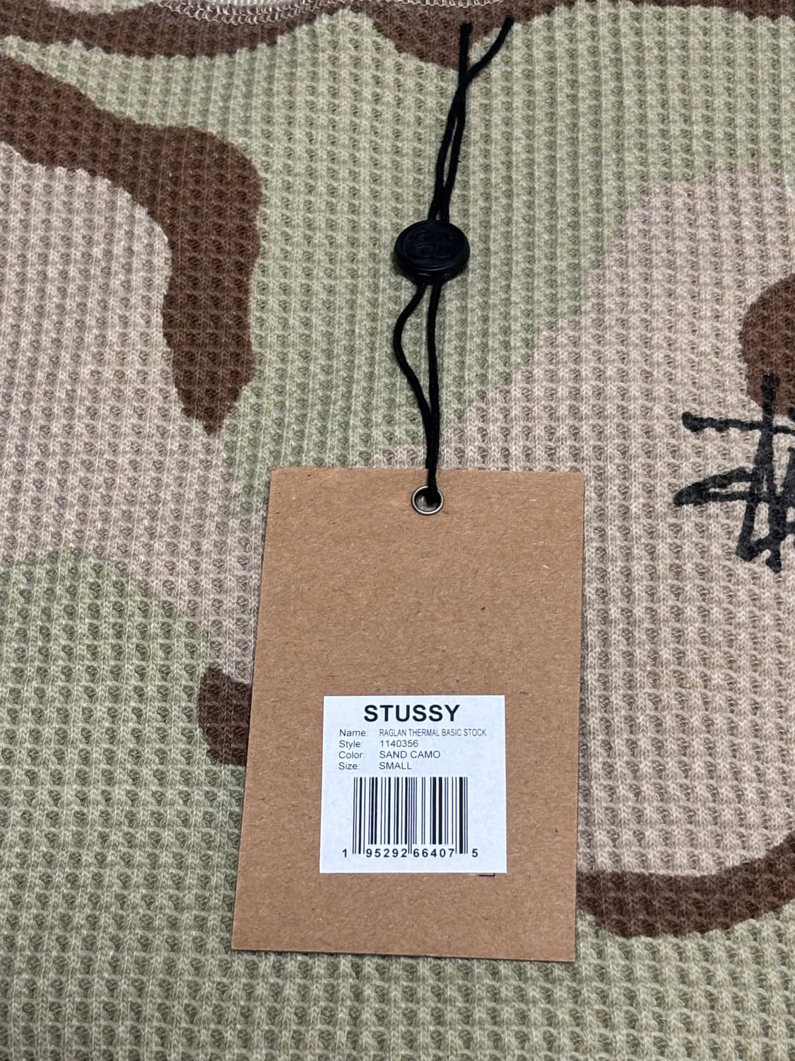 STUSSY 스투시 래글런 써멀 롱슬리브 크루 S / 샌드카모  상품이미지6