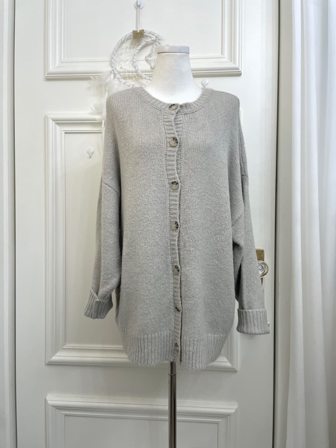ash gray warm loose cardiagn(size-M) 상품이미지1