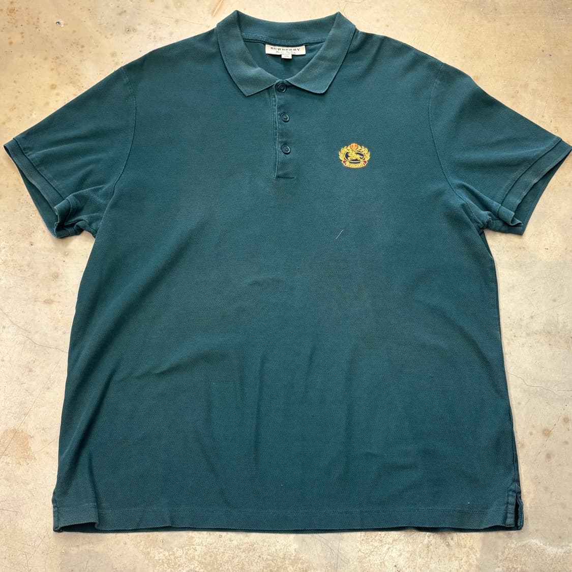 XXL 버버리 그린 카라 반팔티 상품이미지2