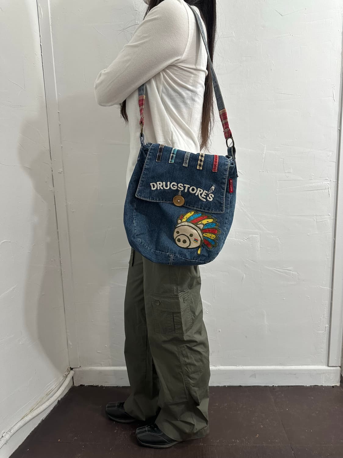 drug store’s denim crossbag 상품이미지6