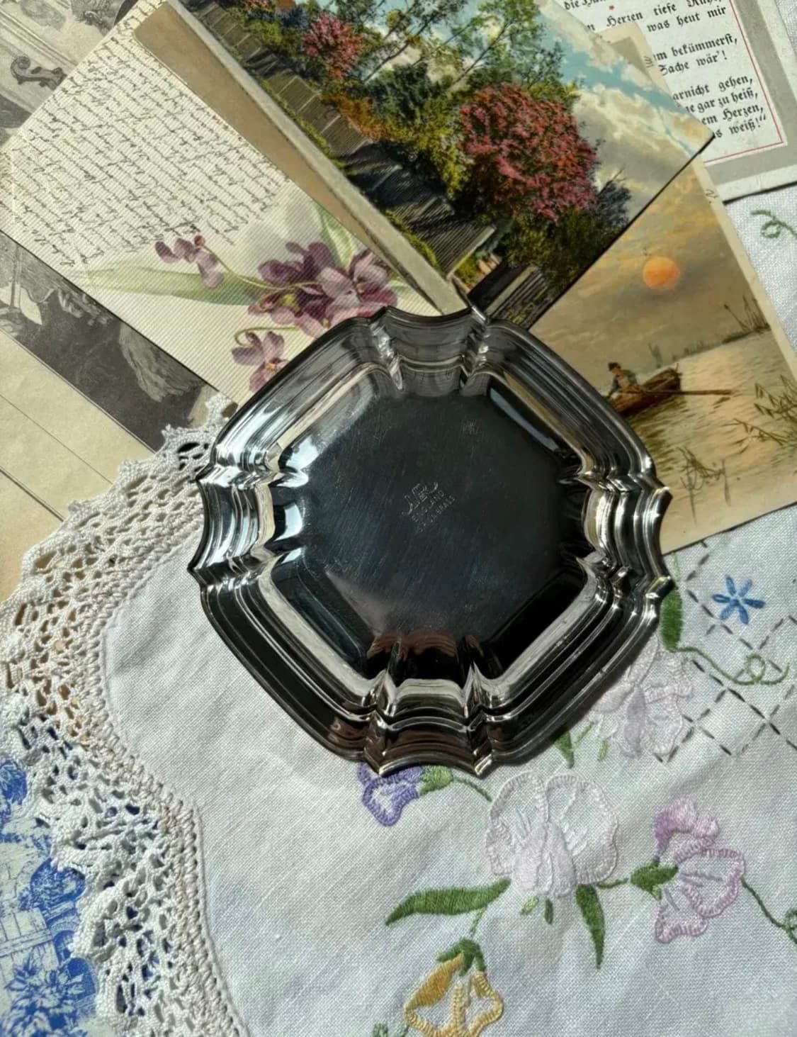 영국 앤틱 치펜데일 실버플레이트 볼 상품이미지6