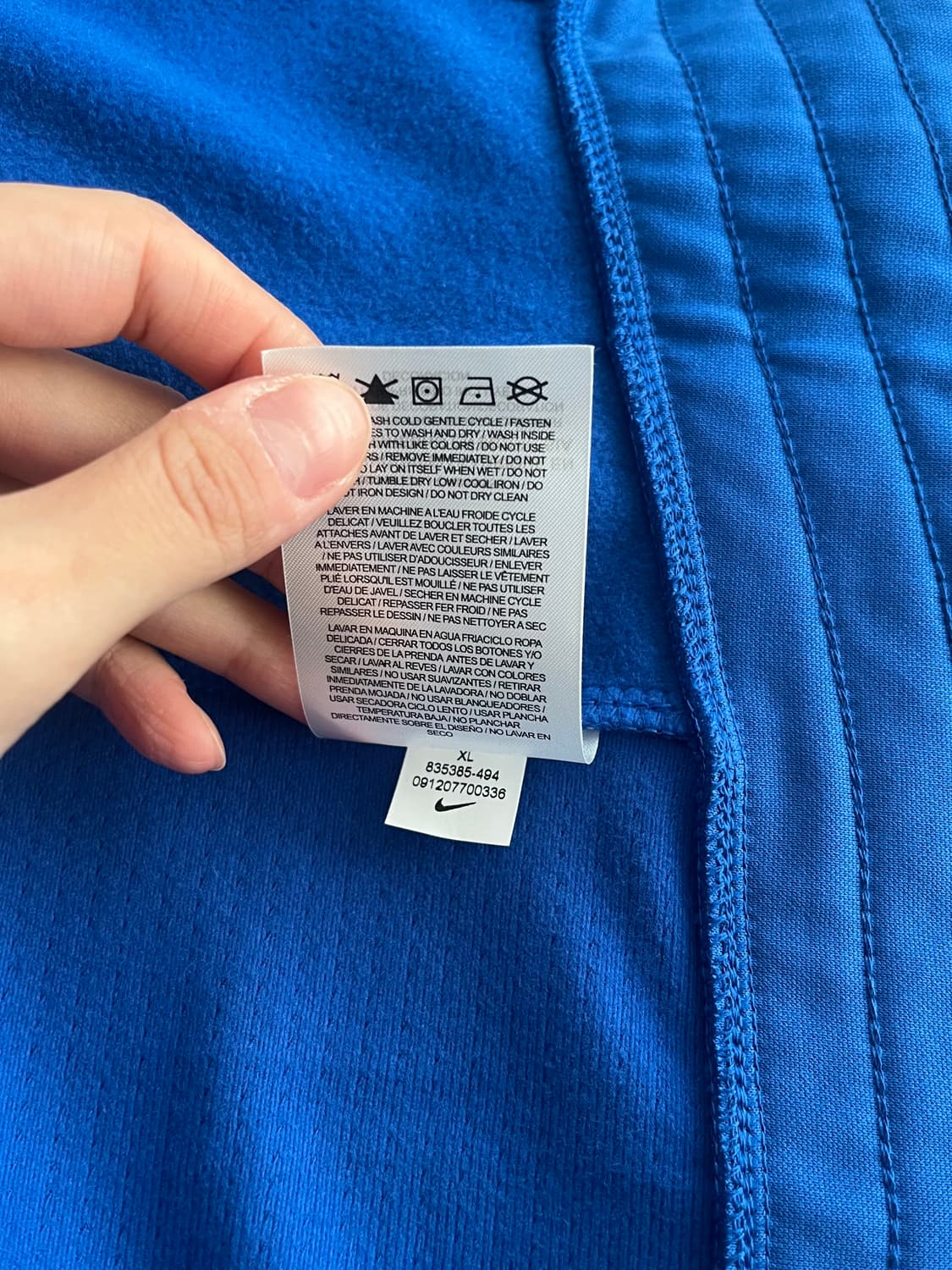 XL) 나이키 올드스쿨 써마핏 기모 후드집업 블루 상품이미지7