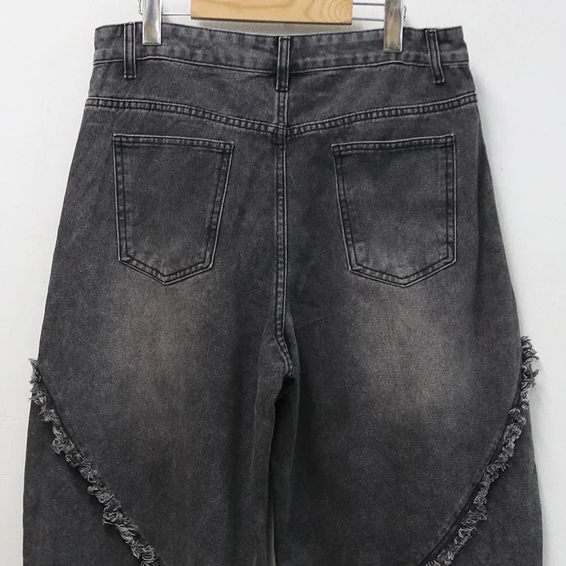 절개 데미지 디테일 벌룬핏 데님팬츠 62088 상품이미지5