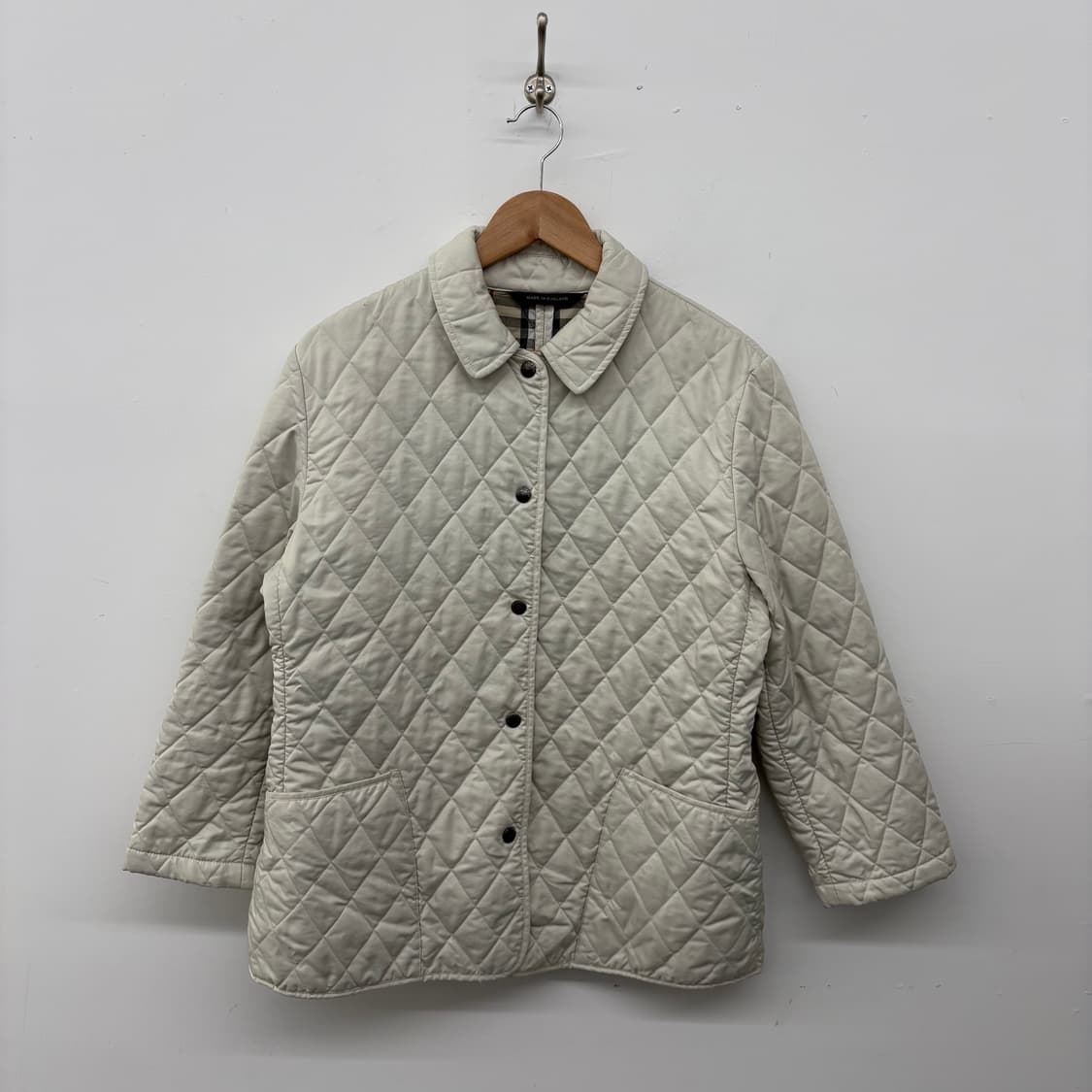 버버리 퀼팅 자켓 아이보리 여/M 상품이미지1