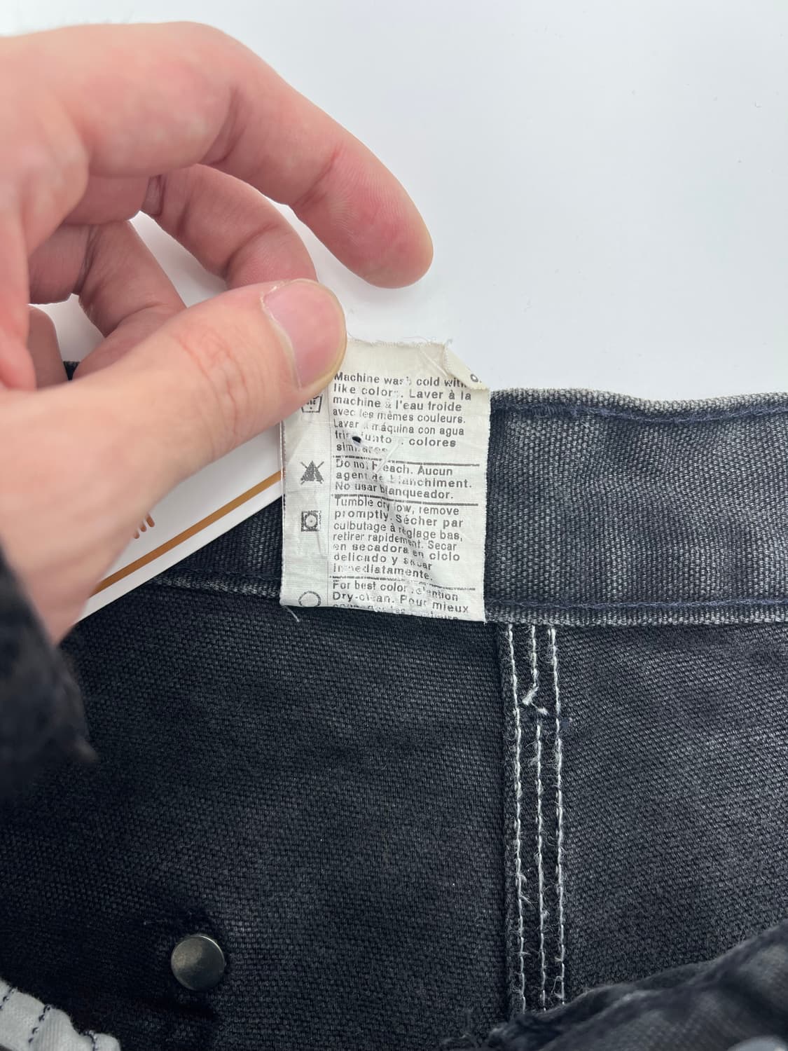 칼하트 카펜터 흑청 데님 팬츠 상품이미지7