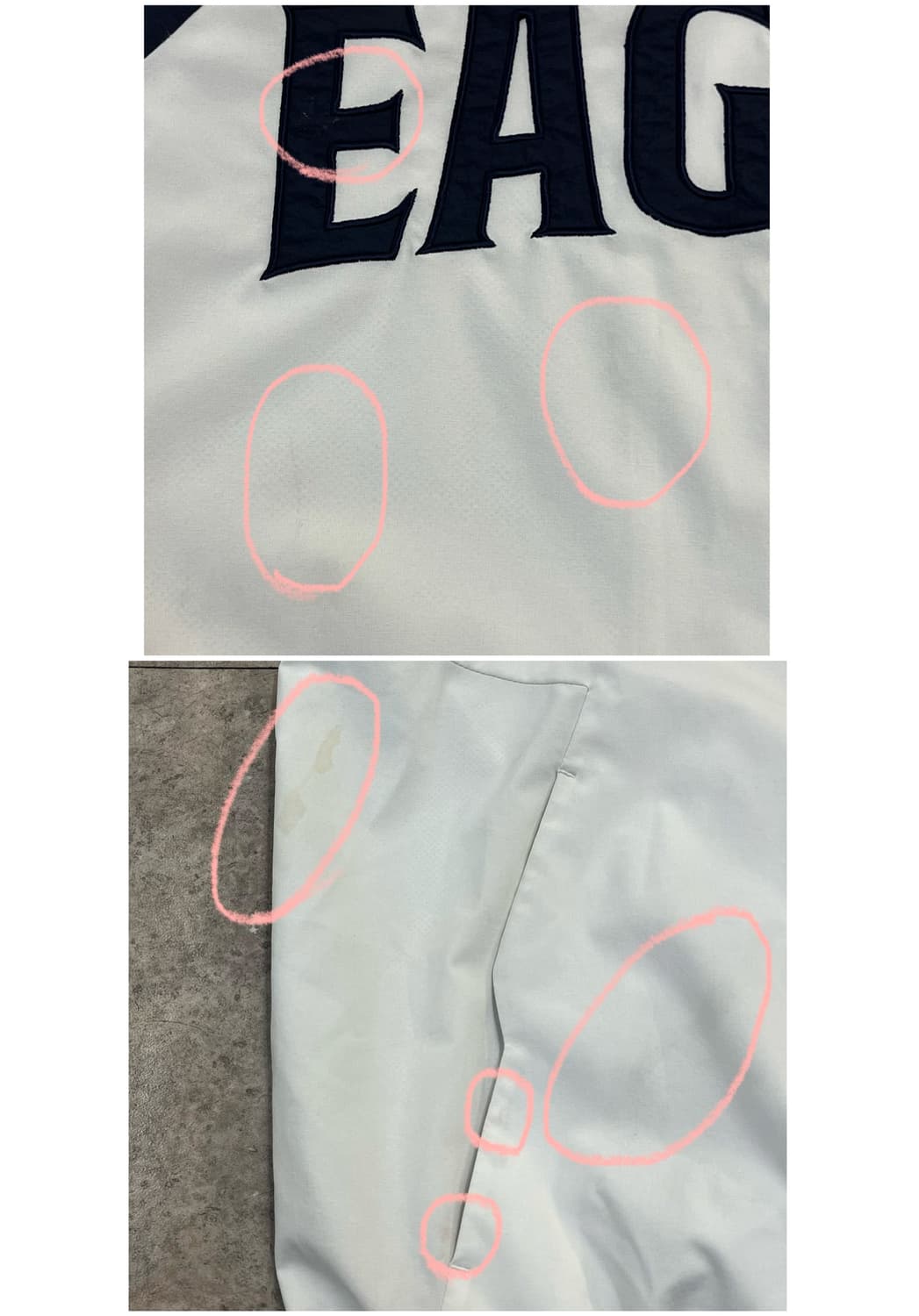 한화이글스 어센틱 바람막이 자켓 화이트 XL #csz3442 상품이미지6