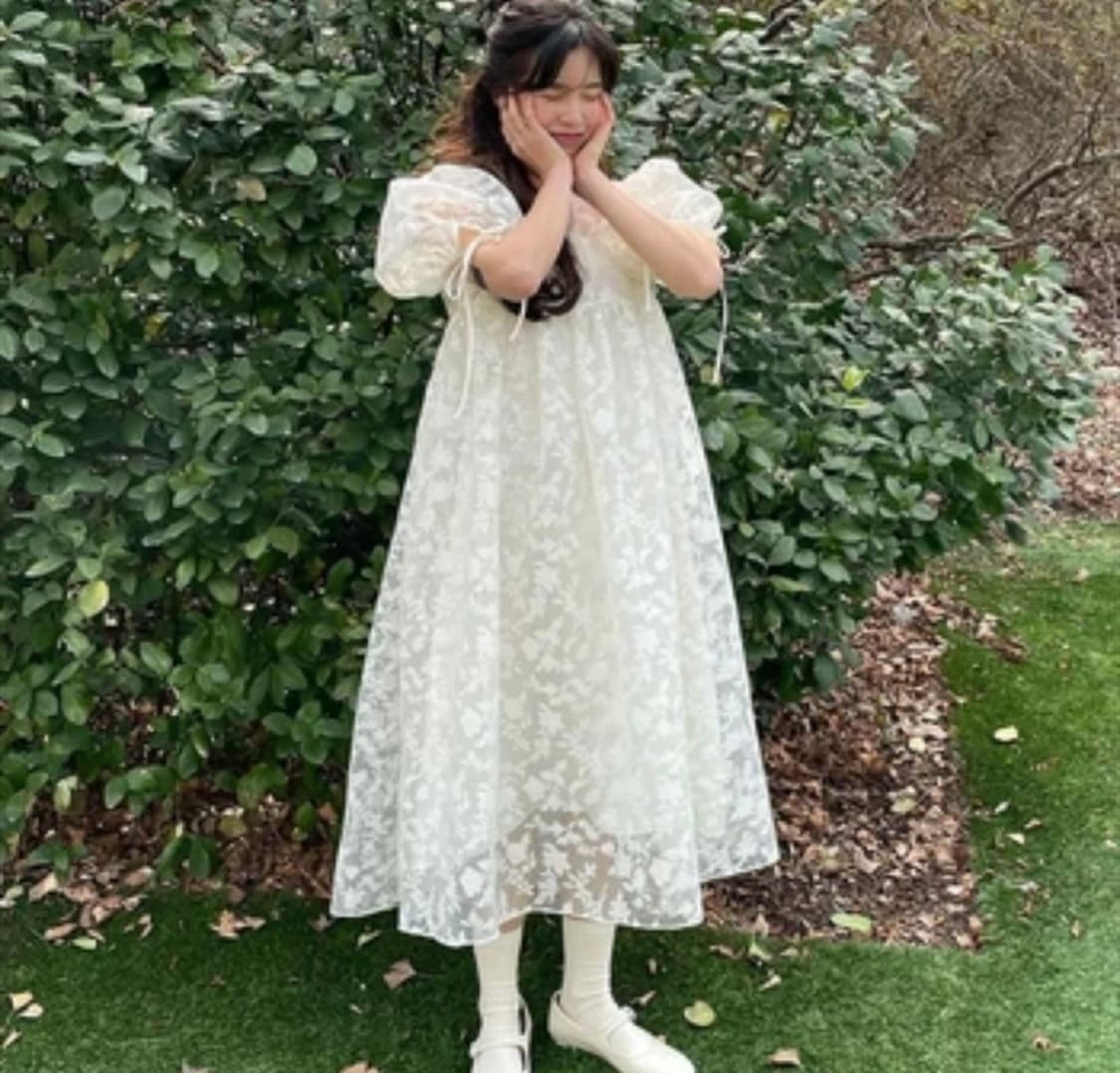 (플레따 fletta) 31번 퍼프 시스루 드레스 -s 상품이미지2