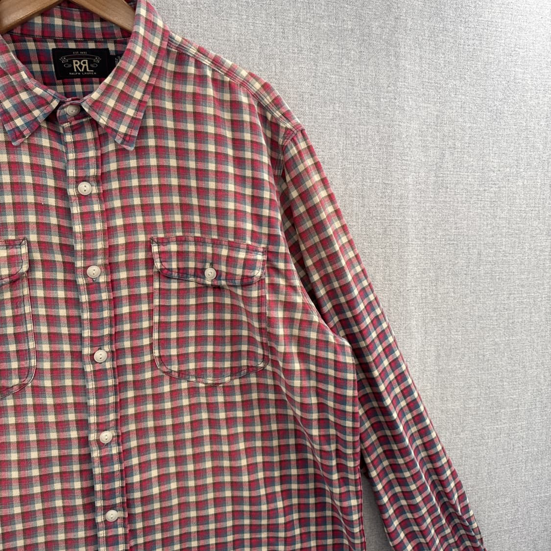 90s RRL 더블알엘 플란넬 체크 셔츠 상품이미지2