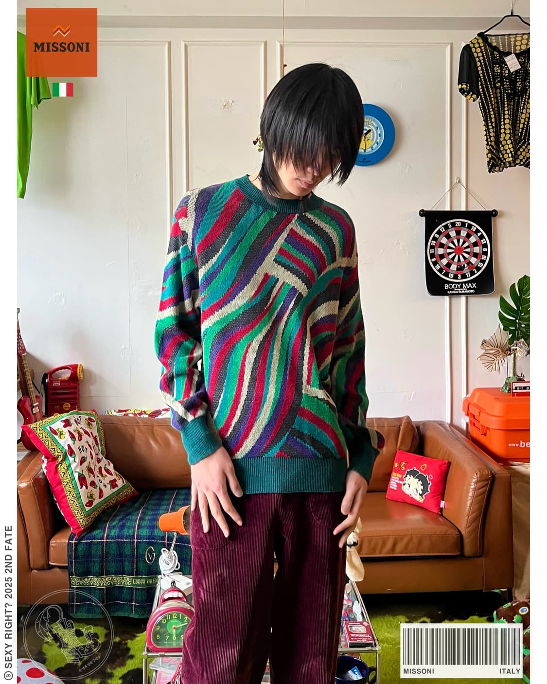 1990s MISSONI Wave Pattern Old Knit 상품이미지1