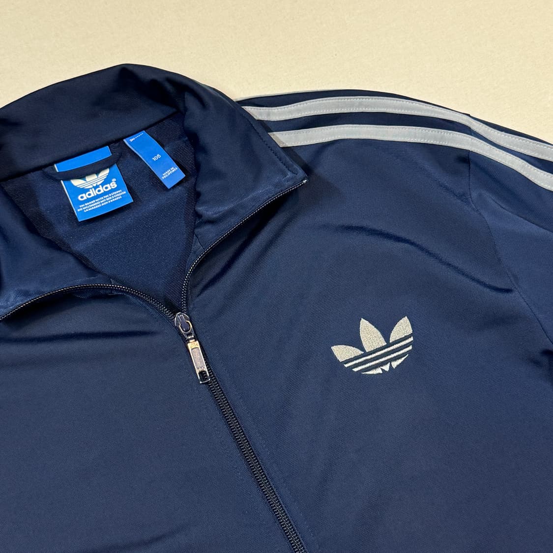 105) 아디다스 파이어버드 네이비 삼선 져지 트랙탑 집업 상품이미지4