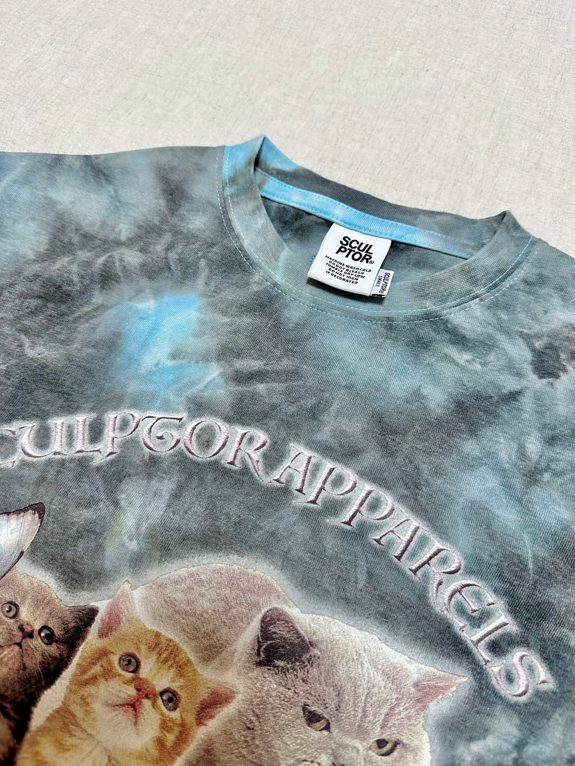 스컬프터 타이다이 키튼 티셔츠 상품이미지2