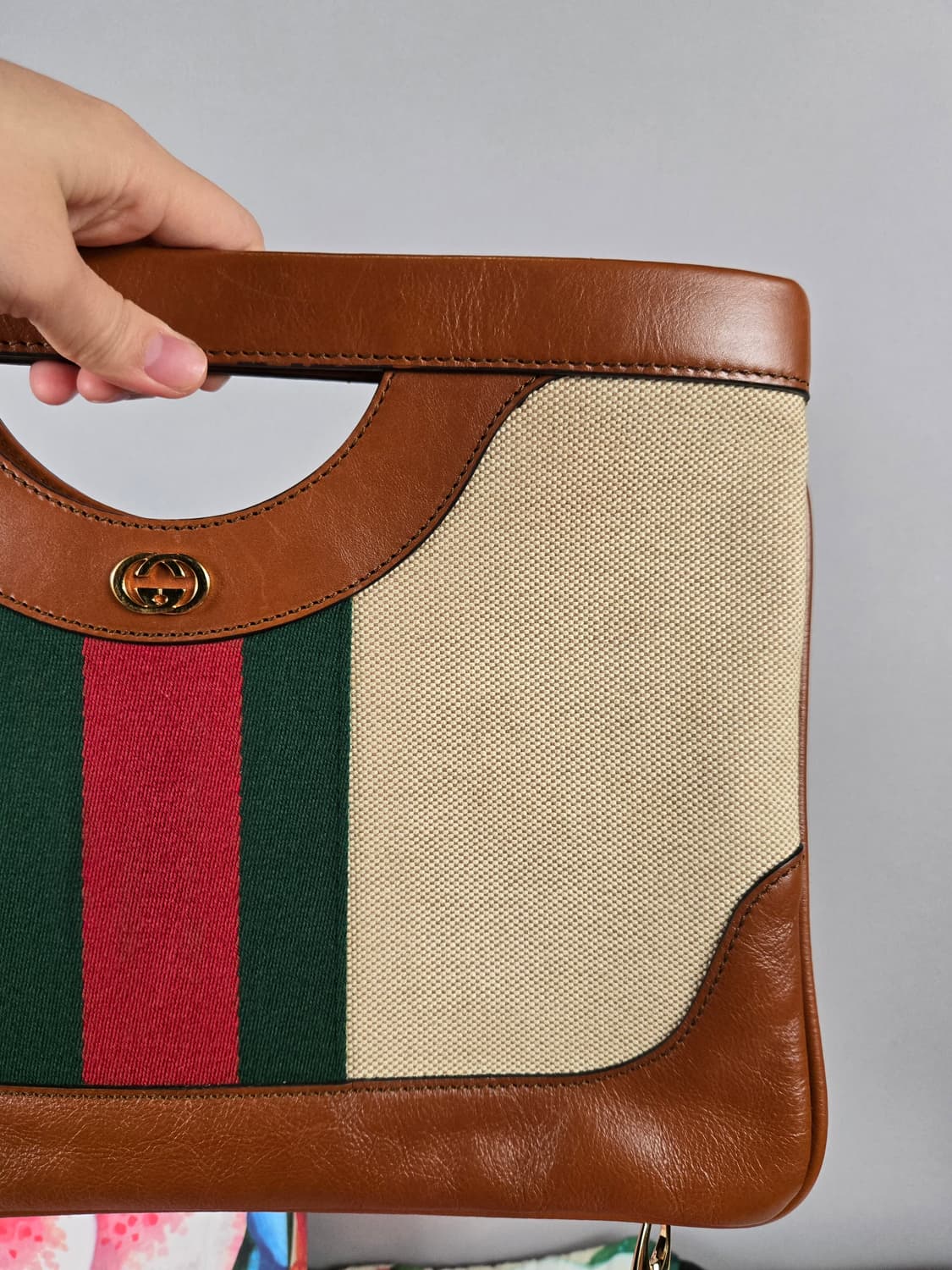 구찌 오디피아 웹 빈티지 캔버스 라지 클러치 숄더백 가방 정품 풀박스 상품이미지2