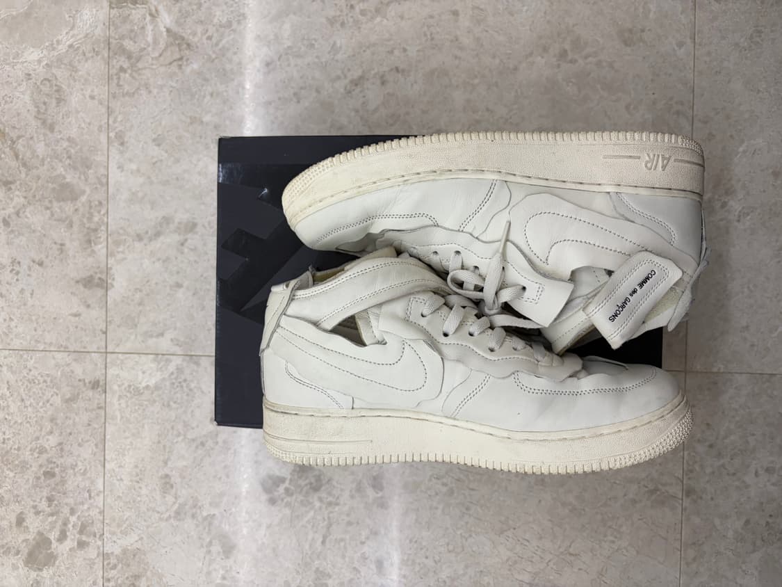 꼼데가르송 옴므 플러스 에어포스 미드 화이트 280 상품이미지4