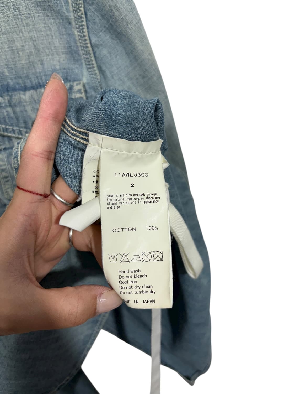 SACAI LUCK denim hybrid shirt  상품이미지8